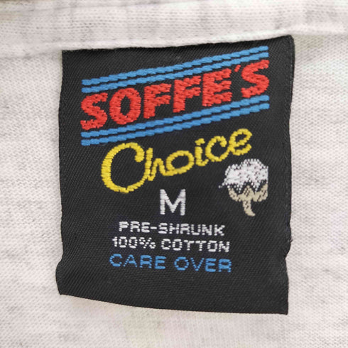 90S ソフィーチョイス USA製 テーマパーク キャラクター 黄色足 オールド 両面プリント S/S シングルステッチ クルーネック Tシャツ メンズ import:M