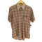 フルーツオブザルーム FRUIT OF THE LOOM 70S 韓国製 襟芯 デカ襟 シングルステッチ 総柄 レーヨン S/S シャツ メンズ import:M