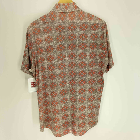 フルーツオブザルーム FRUIT OF THE LOOM 70S 韓国製 襟芯 デカ襟 シングルステッチ 総柄 レーヨン S/S シャツ メンズ import:M