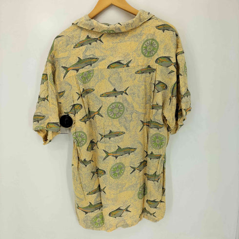 コロンビアスポーツウェア Columbia Sportswear レーヨン 魚拓 S/S オープンカラーシャツ メンズ