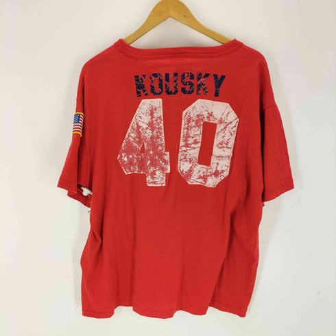 90-00s 両面プリント ナンバリングS/SヘンリーネックTシャツ メンズ JPN:XL