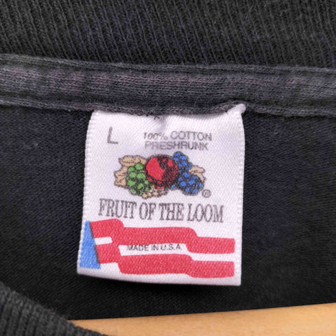 フルーツオブザルーム FRUIT OF THE LOOM 90S 1991年コピーライト USA製 シングルステッチ 両面プリント S/S バンドTシャツ メンズ import:L