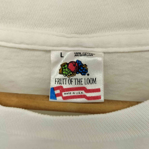 フルーツオブザルーム FRUIT OF THE LOOM 90S USA製 シングルステッチ フロントプリント S/S Tシャツ メンズ import:L