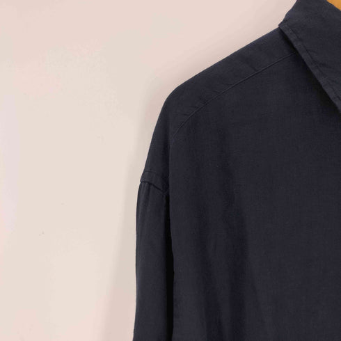 バナナリパブリック BANANA REPUBLIC 00s レギュラーカラーリネンシャツ メンズ import:L