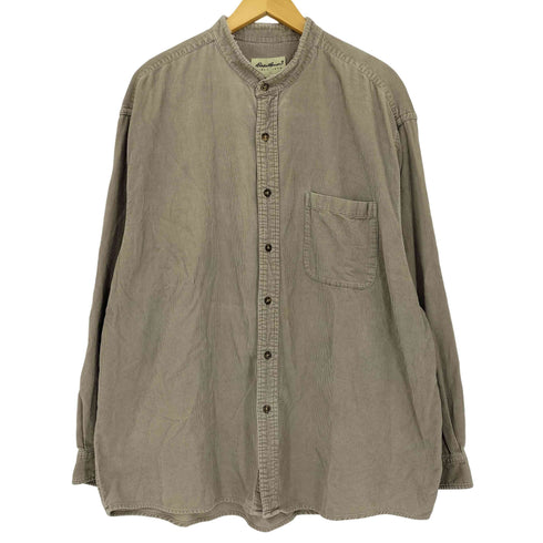 エディーバウアー Eddie Bauer コーデュロイ バンドカラーシャツ メンズ import:XL