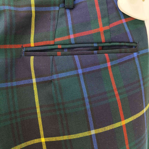 チェック柄タックスラックス メンズ