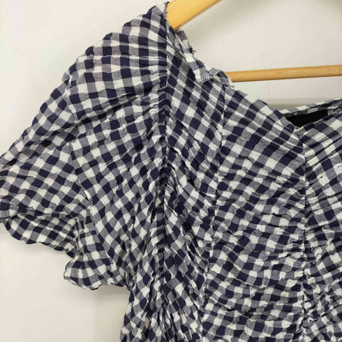 トリココムデギャルソン tricot COMME des GARCONS AD2013 シャーリングギンガムチェックワンピース レディース JPN:M