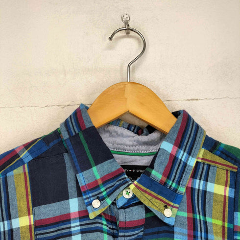 トミーヒルフィガー TOMMY HILFIGER COSTOM FIT パッチワークS/S シャツ メンズ JPN:XL