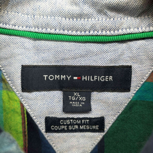 トミーヒルフィガー TOMMY HILFIGER COSTOM FIT パッチワークS/S シャツ メンズ JPN:XL