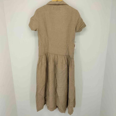 トリココムデギャルソン tricot COMME des GARCONS AD2002 リネンレーヨン ギャザーシャツワンピース レディース JPN:M