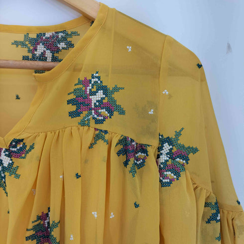 リリーブラウン Lily Brown クロスステッチ刺繍ブラウス レディース FREE
