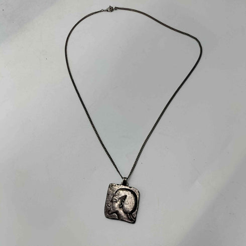 純銀 刻印 古代 エジプト レリーフ 肖像 トップ デザイン ネックレス メンズ