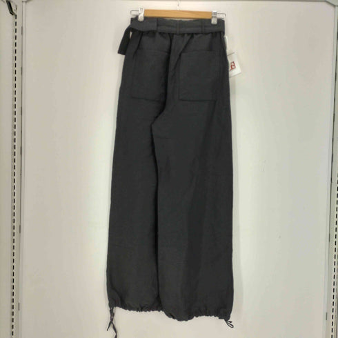 ラウタシー Lautashi ベルト付き ワイドリネンパンツ レディース