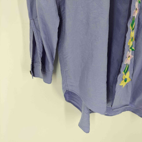 ヨウジヤマモトプールオム Yohji Yamamoto POUR HOMME 88SS 花刺繍 シルクシャツ メンズ