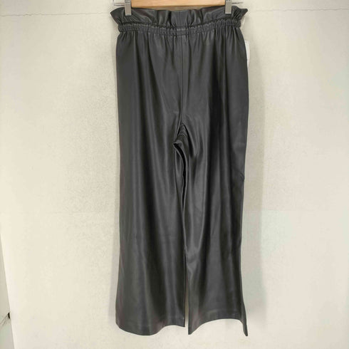 ザラ ZARA フェイクレザー ワイドパンツ レディース XS