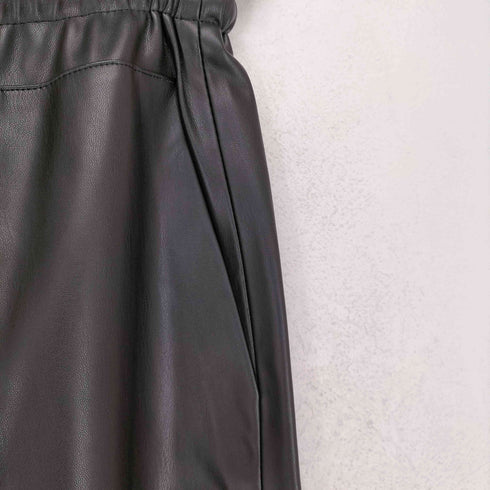 ザラ ZARA フェイクレザー ワイドパンツ レディース XS