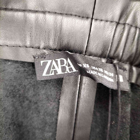 ザラ ZARA フェイクレザー ワイドパンツ レディース XS