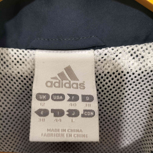 アディダス adidas 00S パフォーマンスロゴ刺繍 裏地メッシュ トラックジャケット サイドライン トラックパンツ セットアップ メンズ L