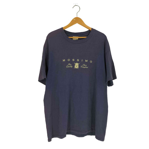 モッシモ MOSSIMO 90s USA製 袖シングルステッチ 両面ロゴプリント クルーネック Tシャツ メンズ import:L