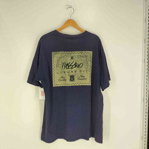 モッシモ MOSSIMO 90s USA製 袖シングルステッチ 両面ロゴプリント クルーネック Tシャツ メンズ import:L