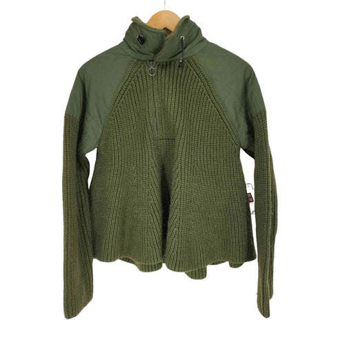 ザラ ZARA ハーフジップ 切り替えニット レディース import:S