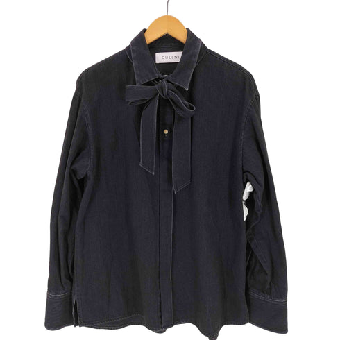 クルニ CULLNI Denim Bow Tie Shirt メンズ