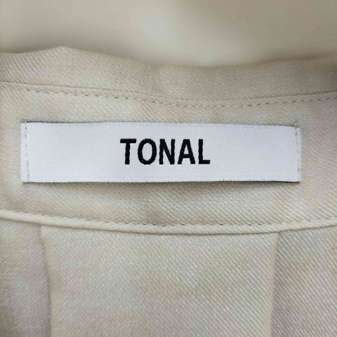 トーナル TONAL 20SS パール釦タックスリーブオープンシャツ レディース JPN:38