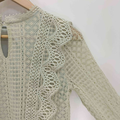 ロペピクニック Rope Picnic 24SS ショート丈 レース ブラウス レディース JPN:38