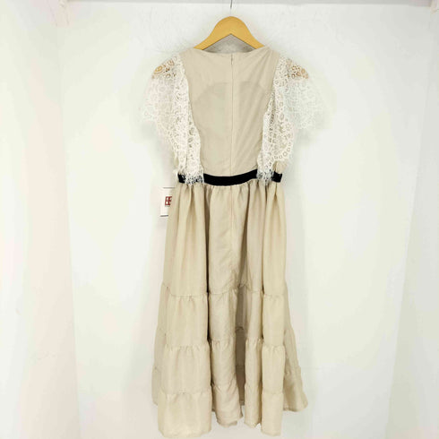 Lady E Whiterry レース ティアード ノースリーブワンピース レディース