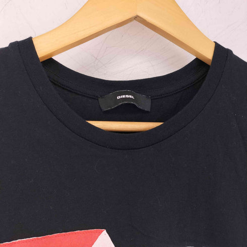 ディーゼル DIESEL 剥がれロゴ クルーネックTシャツ レディース import:XS