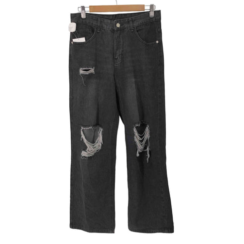 ダメージ加工ワイドデニムパンツ メンズ JPN:M