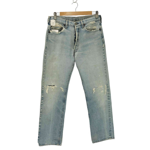 リーバイス Levis 80S ボタン裏524 赤耳 501 ボタンフライデニムパンツ リペア加工 襤褸 メンズ