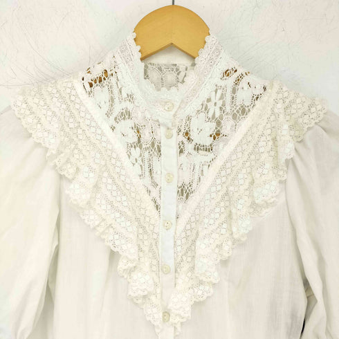ガニーサックス GUNNE SAX USA製 レースフリル ロングワンピース レディース 7