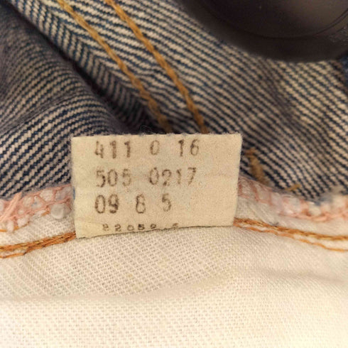 リーバイス Levis 70s 505 66前期 ボタン裏5 スモールE 42TALON ジップフライデニムパンツ メンズ 27/34