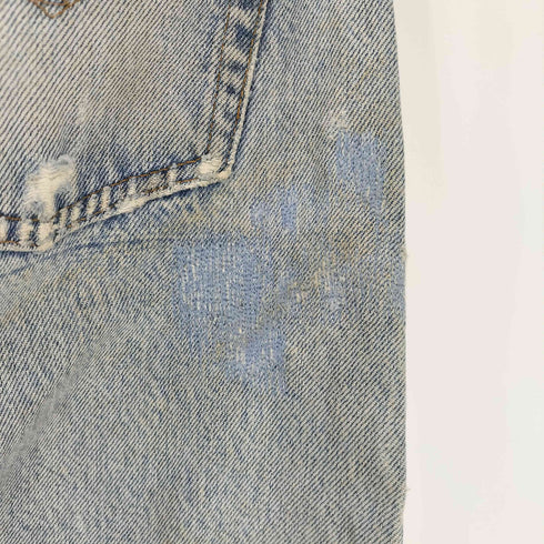 リーバイス Levis 80S ボタン裏524 赤耳 501 ボタンフライデニムパンツ ペイント加工 メンズ 32/38