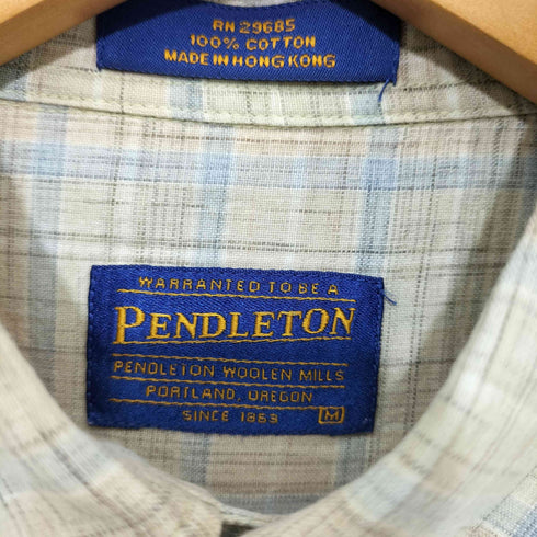 ペンドルトン PENDLETON フロントポケット ボタンダウン S/S チェック シャツ メンズ import:M