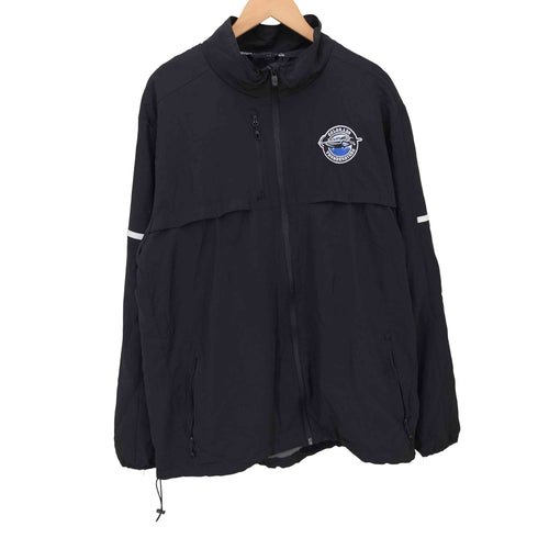 アディダス adidas アイスホッケー ワッペン パフォーマンス ロゴ プリント ジップアップ ジャケット メンズ import:XL