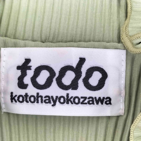 トゥードゥーコトハヨコザワ todo kotoha yokozawa ロングスリーブハイネックプリーツカットソー レディース
