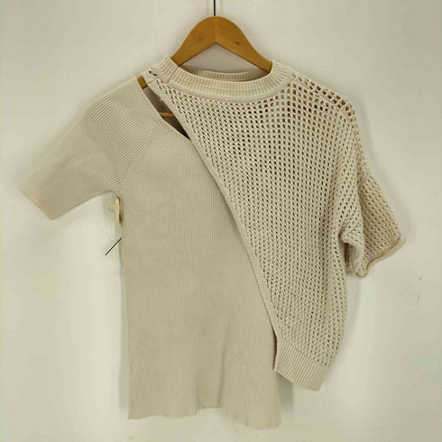 アメリ AMERI MESH LAYERED KNIT TOP レディース
