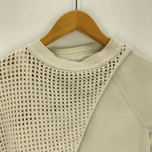 アメリ AMERI MESH LAYERED KNIT TOP レディース