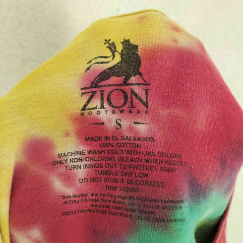 ZION ROOTS WEAR タイダイ柄アーティストプリントクルーネックTシャツ メンズ JPN:S