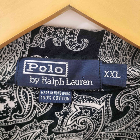 ポロバイラルフローレン Polo by RALPH LAUREN 90S コットン ペイズリー ポロシャツ ビッグサイズ メンズ import:XXL