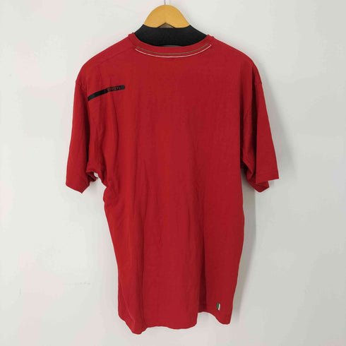 ferrari フロントロゴプリントクルーネックTシャツ メンズ