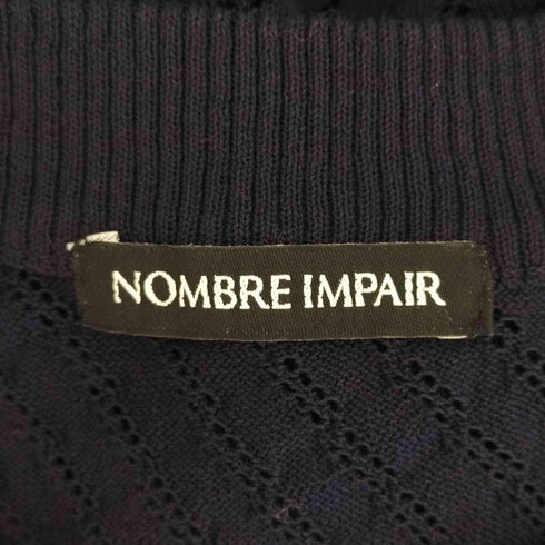 ノンブルアンペール NOMBRE IMPAIR メッシュ編み ノースリーブニット レディース FREE