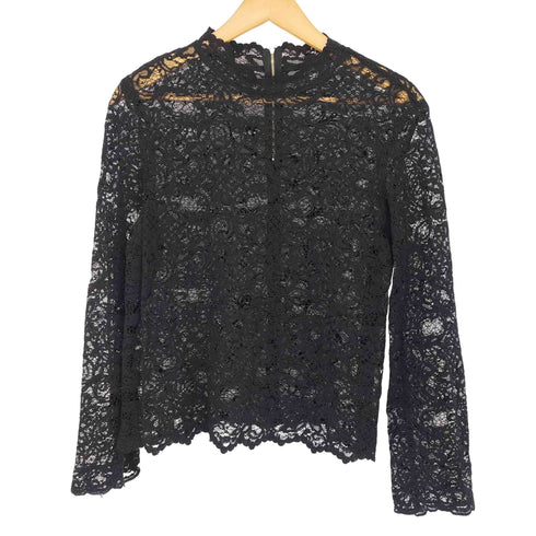 ラウンジドレス Loungedress レースハイネックブラウス レディース FREE