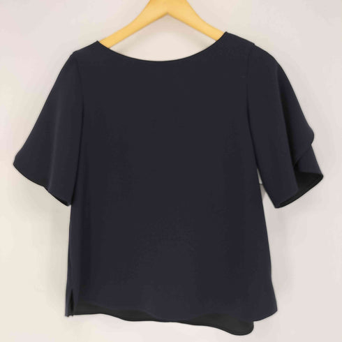 プラステ PLST バックサテンストレッチ フレアスリーブブラウス レディース M