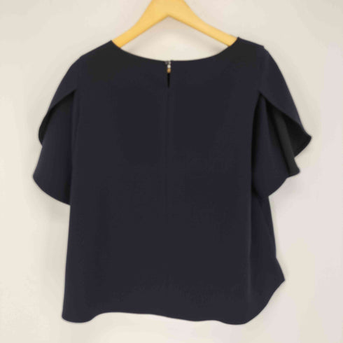 プラステ PLST バックサテンストレッチ フレアスリーブブラウス レディース M