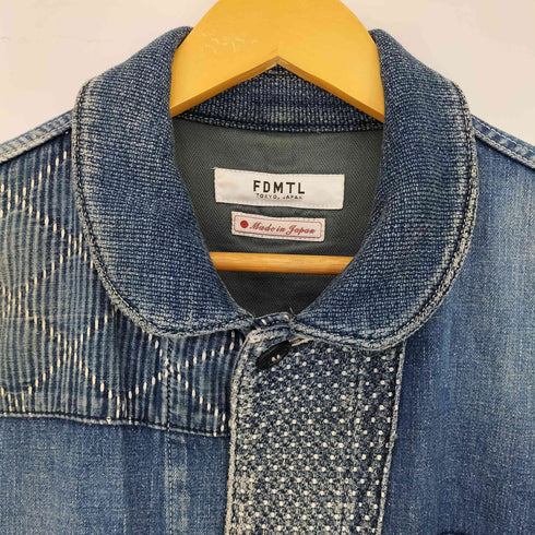 ファンダメンタル FDMTL 刺し子カバーオール パッチワーク デニムジャケット メンズ JPN:4
