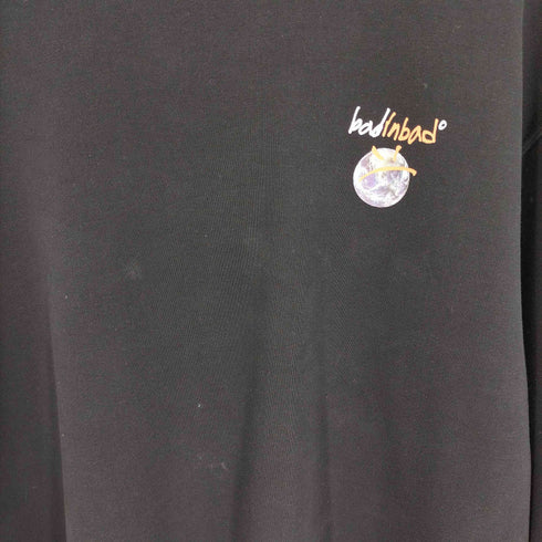 BAD IN BAD アース 地球 ロゴ 両面プリント スウェット メンズ import:L