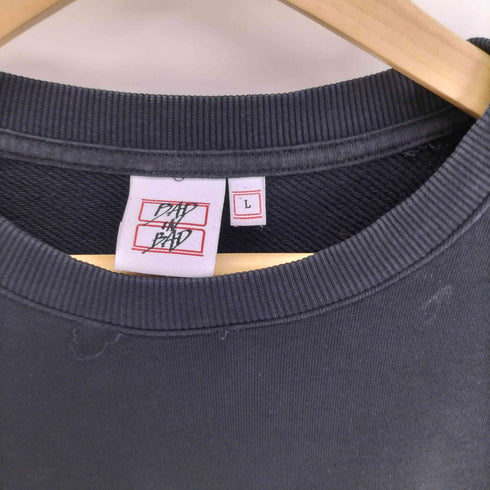 BAD IN BAD アース 地球 ロゴ 両面プリント スウェット メンズ import:L